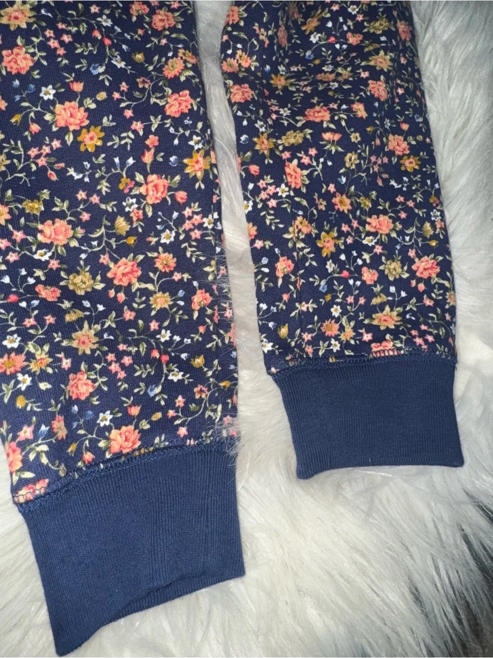 Girls Navy Floral Hoodie and coordinating joggers by Polo Ralph Lauren set